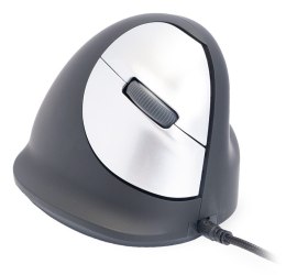 Ergonomiczna mysz dla praworęcznych R-Go Pele HE USB duża czarna/srebrna retail