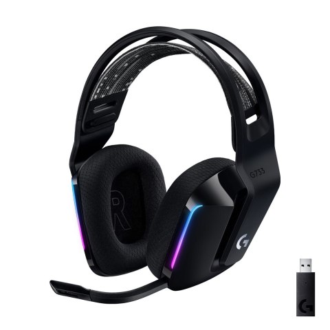 Logitech G G733 Zestaw słuchawkowy Bezprzewodowy Opaska na głowę Gaming Czarny Logitech G G733 Zestaw słuchawkowy Bezprzewodowy Opaska na głowę Gaming Czarny