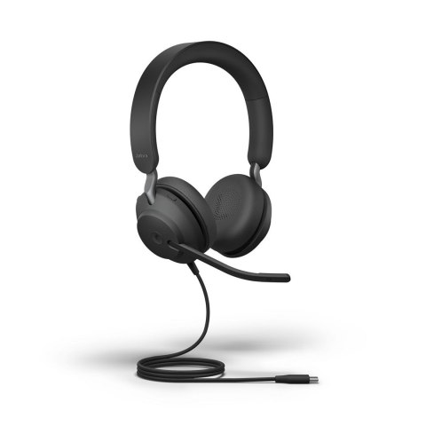 Słuchawki nauszne Jabra Evolve2 40 SE MS Stereo, USB-C, czarne Słuchawki nauszne Jabra Evolve2 40 SE MS Stereo, USB-C, czarne