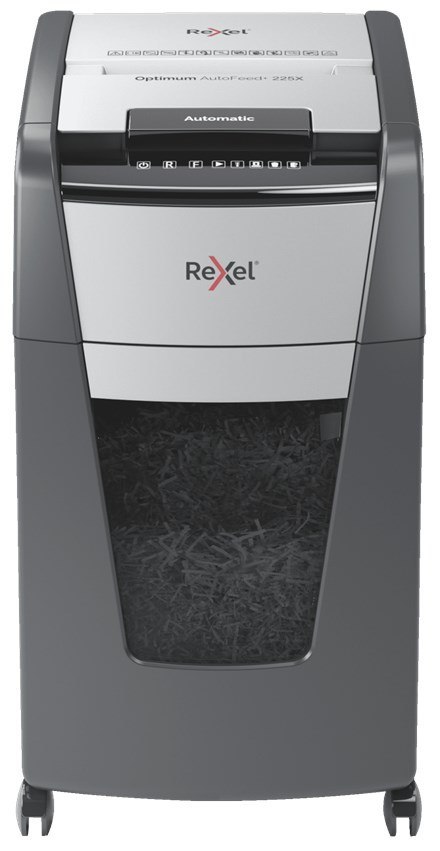 Rexel Niszczarka Optimum AutoFeed+ 225X, (P-4), 225 kartek, 60 l kosz Rexel Niszczarka Optimum AutoFeed+ 225X, (P-4), 225 kartek, 60 l kosz