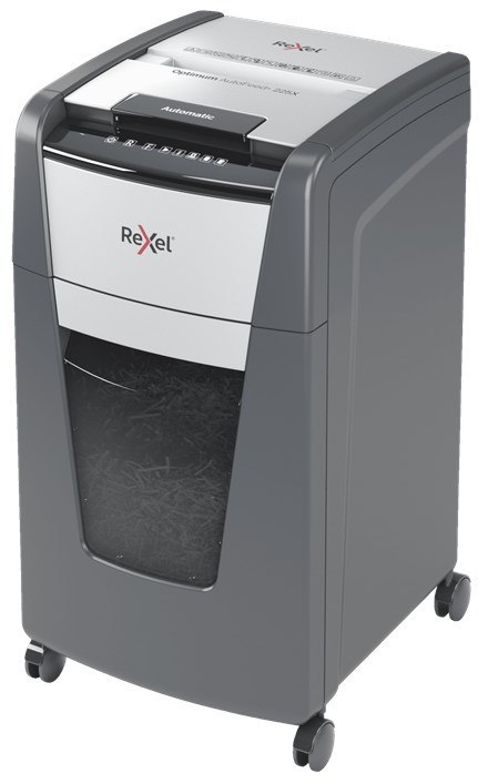 Rexel Niszczarka Optimum AutoFeed+ 225X, (P-4), 225 kartek, 60 l kosz Rexel Niszczarka Optimum AutoFeed+ 225X, (P-4), 225 kartek, 60 l kosz