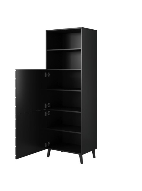 Witryna ABETO 60x40xH176,5 czarny/czarny połysk Witryna ABETO 60x40xH176,5 czarny/czarny połysk