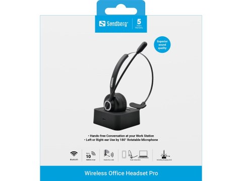 Bezprzewodowy zestaw słuchawkowy Sandberg Office Pro Bezprzewodowy zestaw słuchawkowy Sandberg Office Pro