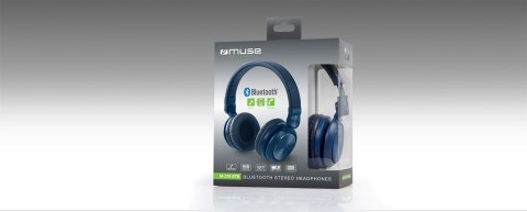 Muse M-276BTB słuchawki/zestaw słuchawkowy Przewodowy i Bezprzewodowy Opaska na głowę Połączenia/muzyka Bluetooth Niebieski Muse M-276BTB słuchawki/zestaw słuchawkowy Przewodowy i Bezprzewodowy Opaska na głowę Połączenia/muzyka Bluetooth Niebieski