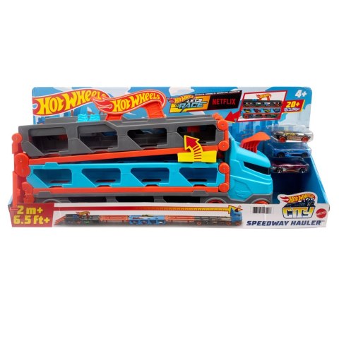 Hot Wheels City Wyscigowy Transporter 2W1 Gvg37 Hot Wheels City Wyscigowy Transporter 2W1 Gvg37