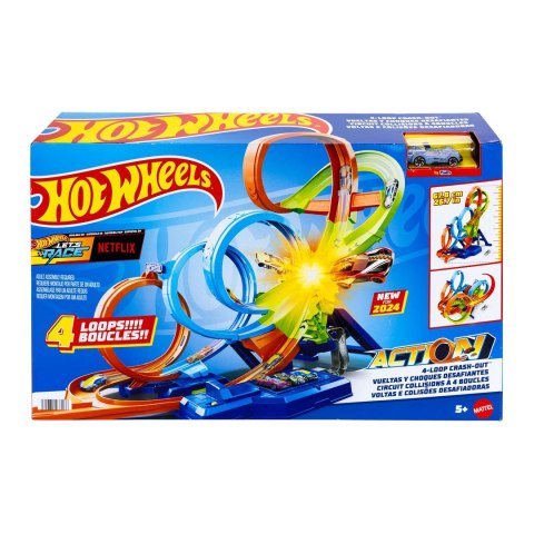 Hot Wheels HXR70 Poczwórna pętla kraks Hot Wheels HXR70 Poczwórna pętla kraks