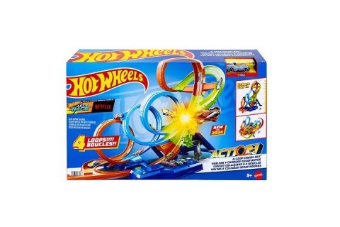 Hot Wheels HXR70 Poczwórna pętla kraks Hot Wheels HXR70 Poczwórna pętla kraks