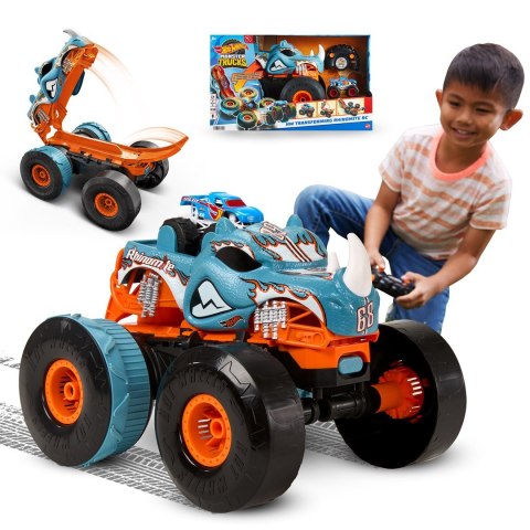 Hot Wheels Monster Truck Rhinomite Mega Transformacja HPK27 Pojazd zdalnie sterowany 1:12 MATTEL Hot Wheels Monster Truck Rhinomite Mega Transformacja HPK27 Pojazd zdalnie sterowany 1:12 MATTEL
