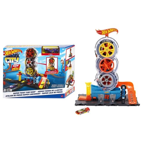 Hot Wheels Wyścigowy warsztat opon Zestaw HDP02 MATTEL Hot Wheels Wyścigowy warsztat opon Zestaw HDP02 MATTEL