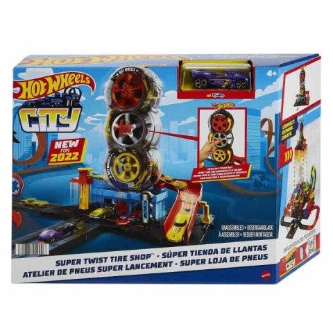 Hot Wheels Wyścigowy warsztat opon Zestaw HDP02 MATTEL Hot Wheels Wyścigowy warsztat opon Zestaw HDP02 MATTEL