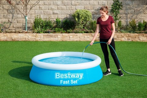 Bestway 57392 basen zewnętrzny naziemny Basen nadmuchiwany W kształcie okręgu 940 l Niebieski Bestway 57392 basen zewnętrzny naziemny Basen nadmuchiwany W kształcie okręgu 940 l Niebieski