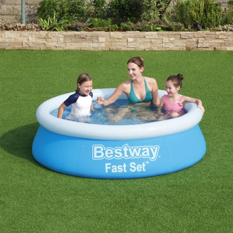 Bestway 57392 basen zewnętrzny naziemny Basen nadmuchiwany W kształcie okręgu 940 l Niebieski Bestway 57392 basen zewnętrzny naziemny Basen nadmuchiwany W kształcie okręgu 940 l Niebieski