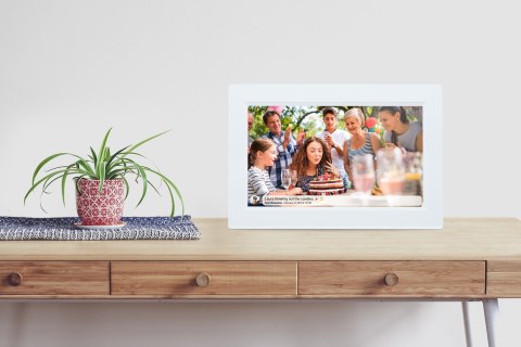 Denver PFF-1015W cyfrowa ramka na zdjęcia Biały 25,6 cm (10.1") Ekran dotykowy Wi-Fi