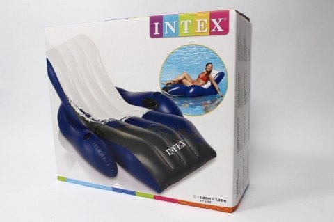 Intex Floating Recliner Lounge Czarny, Niebieski, Biały Monochromatyczny Winyl Pływające fotel Intex Floating Recliner Lounge Czarny, Niebieski, Biały Monochromatyczny Winyl Pływające fotel