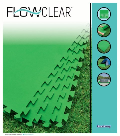 Piankowa Mata pod Basen Bestway 56636 Puzzle Flowclear 78cm x 78cm Piankowa Mata pod Basen Bestway 56636 Puzzle Flowclear 78cm x 78cm