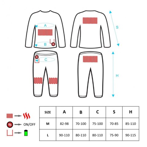 GLOVII OGRZEWANY ZESTAW BIELIZNY TERMOAKTYWNEJ BLUZA I SPODNIE, ROZMIAR L, CZARNY, BATERIE I ŁADOWARKA W ZESTAWIE, GXBL GLOVII OGRZEWANY ZESTAW BIELIZNY TERMOAKTYWNEJ BLUZA I SPODNIE, ROZMIAR L, CZARNY, BATERIE I ŁADOWARKA W ZESTAWIE, GXBL