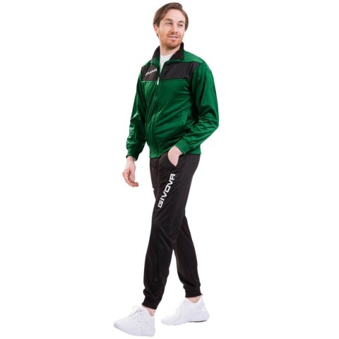 Dres Givova Tuta Visa Triacetato zielono-czarny TR018 1310 2XS Dres Givova Tuta Visa Triacetato zielono-czarny TR018 1310 2XS
