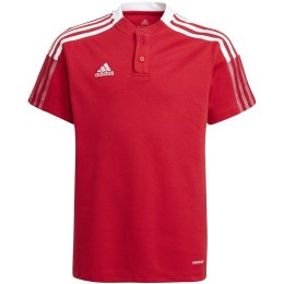 Koszulka dla dzieci adidas Tiro 21 Polo czerwona GM7346 128cm