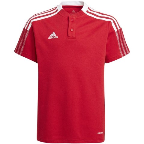 Koszulka dla dzieci adidas Tiro 21 Polo czerwona GM7346 128cm