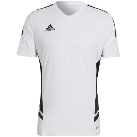 Koszulka męska adidas Condivo 22 Jersey V-neck biało-czarna HA6290 S Koszulka męska adidas Condivo 22 Jersey V-neck biało-czarna HA6290 S