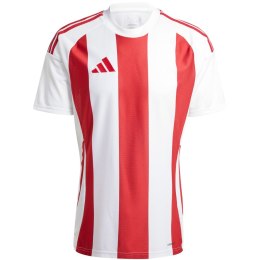 Koszulka męska adidas Striped 24 Jersey biało-czerwona IW2142 M