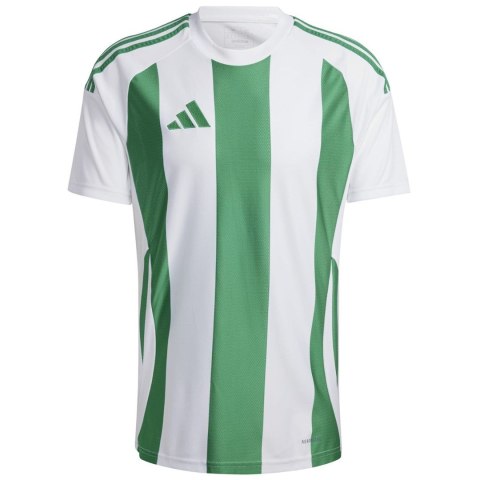 Koszulka męska adidas Striped 24 Jersey biało-zielona IW2148 M Koszulka męska adidas Striped 24 Jersey biało-zielona IW2148 M