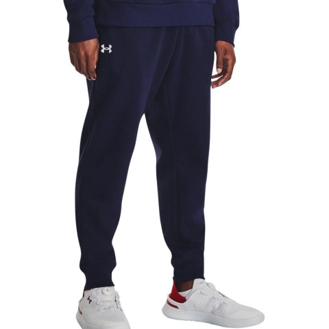 Spodnie męskie Under Armour Rival Fleece Joggers granatowe 1379774 410 M Spodnie męskie Under Armour Rival Fleece Joggers granatowe 1379774 410 M
