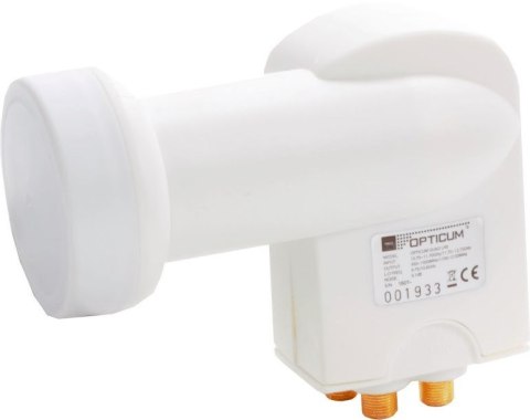 Opticum Robust Quad konwerter LNB 10,7 - 12,75 GHz Biały