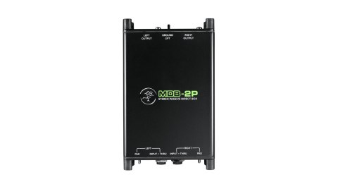 Pasywna skrzynka bezpośrednia Mackie MDB-2P na gitarę basową, pianino cyfrowe, gitarę, syntezator, czarna, 20-20000 Hz, 140000 O Pasywna skrzynka bezpośrednia Mackie MDB-2P na gitarę basową, pianino cyfrowe, gitarę, syntezator, czarna, 20-20000 Hz, 140000 O