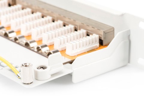Digitus Panel krosowy (patch panel) 19'' 24x RJ45, LSA poziom, kat.6, ekranowany, 1U, szary, prowadnica kabli Digitus Panel krosowy (patch panel) 19'' 24x RJ45, LSA poziom, kat.6, ekranowany, 1U, szary, prowadnica kabli