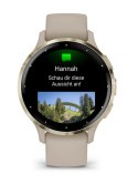 Garmin Venu 3S - 41 mm - inteligentny zegarek z paskiem - Francuski Szary