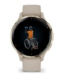 Garmin Venu 3S - 41 mm - inteligentny zegarek z paskiem - Francuski Szary