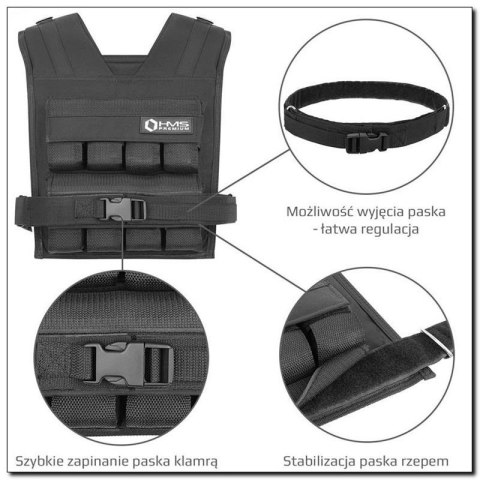 Kamizelka treningowa z obciążeniem 16kg Cordura HMS KTO16 Kamizelka treningowa z obciążeniem 16kg Cordura HMS KTO16