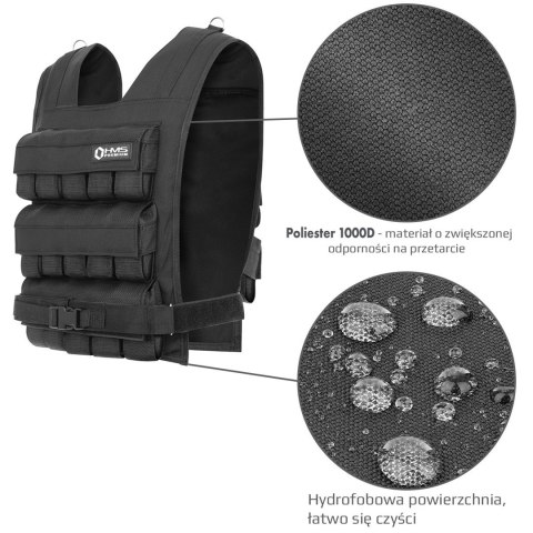 Kamizelka treningowa z obciążeniem 30kg Cordura HMS KTO30 Kamizelka treningowa z obciążeniem 30kg Cordura HMS KTO30
