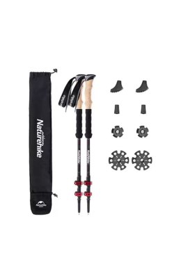 Kije carbon czerwone NATUREHIKE nh20ds003-red