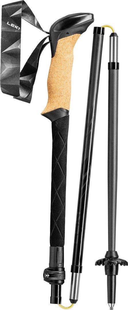 LEKI Black Series FX Carbon kijek do trekkingu Unisex Składane LEKI Black Series FX Carbon kijek do trekkingu Unisex Składane