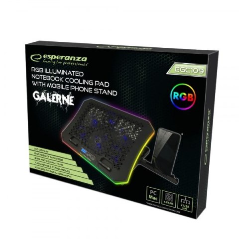 ESPERANZA PODSTAWKA CHŁODZĄCA GAMING Z PODSTAWKĄ NA TELEFON RGB GALERNE EGC109 ESPERANZA PODSTAWKA CHŁODZĄCA GAMING Z PODSTAWKĄ NA TELEFON RGB GALERNE EGC109