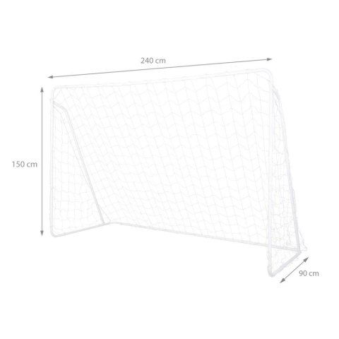 Bramka z siatką i panelem do celowania Nils BR240P 2w1 240x150cm Bramka z siatką i panelem do celowania Nils BR240P 2w1 240x150cm
