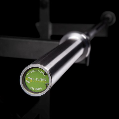 Gryf olimpijski 20 kg / 2200 mm z zaciskami lock jaw HMS GO685