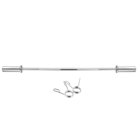 Gryf prosty olimpijski 7,9kg/1200mm + zaciski sprężynowe HMS GOP120