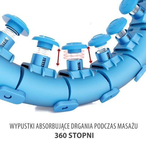 Hula hop HMS HHW01 z wypustkami i obciążnikiem niebieski Hula hop HMS HHW01 z wypustkami i obciążnikiem niebieski