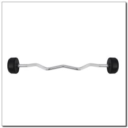 Sztanga/Gryf stały HMS GSL50 gumowany łamany 50kg