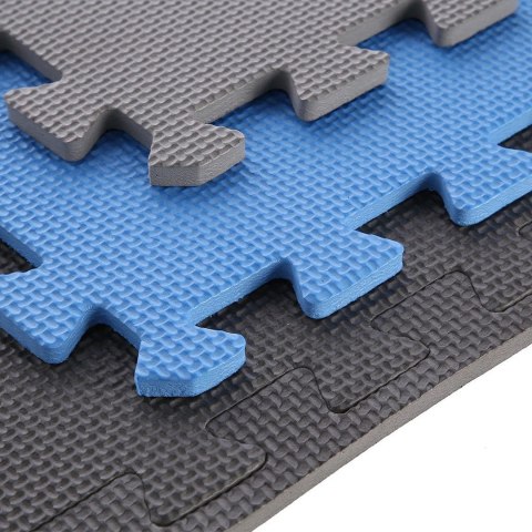 Mata puzzle Multipack One Fitness MP10 niebiesko-szare 9 elementów 10 mm Mata puzzle Multipack One Fitness MP10 niebiesko-szare 9 elementów 10 mm