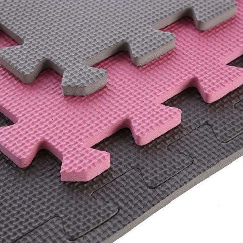 Mata puzzle Multipack One Fitness MP10 różowo-szare 9 elementów 10 mm Mata puzzle Multipack One Fitness MP10 różowo-szare 9 elementów 10 mm