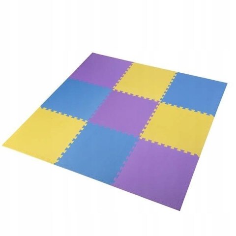 Mata puzzle multipack One Fitness MP10 żółto-niebiesko-fioletowa Mata puzzle multipack One Fitness MP10 żółto-niebiesko-fioletowa