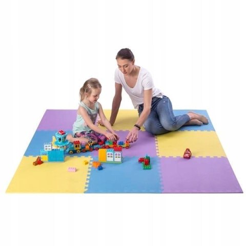 Mata puzzle multipack One Fitness MP10 żółto-niebiesko-fioletowa Mata puzzle multipack One Fitness MP10 żółto-niebiesko-fioletowa