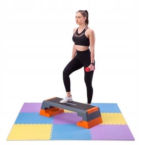 Mata puzzle multipack One Fitness MP10 żółto-niebiesko-fioletowa Mata puzzle multipack One Fitness MP10 żółto-niebiesko-fioletowa