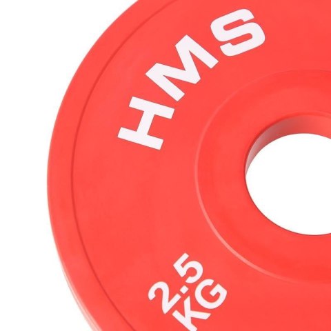 Talerz olimpijski Bumper 2x2.5kg Czerwony HMS CBRS25 Talerz olimpijski Bumper 2x2.5kg Czerwony HMS CBRS25