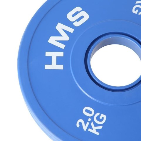 Talerz olimpijski Bumper 2x2kg Niebieski HMS CBRS20 Talerz olimpijski Bumper 2x2kg Niebieski HMS CBRS20