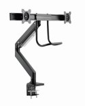 Gembird MA-DA2-04 Regulowane biurkowe ramię na 2 monitory, 17"-32", do 8 kg